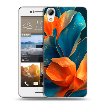Пластиковый чехол на HTC Desire 728 с принтом Цветы