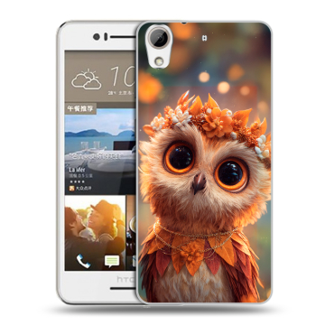 Пластиковый чехол на HTC Desire 728 с принтом Милая сова Пластиковый чехол на HTC Desire 728 с принтом Милая сова