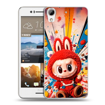 Пластиковый чехол на HTC Desire 728 с принтом Labubu Лабубу