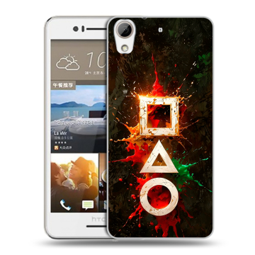 Пластиковый чехол на HTC Desire 728 с принтом Squid Game Игра кальмара