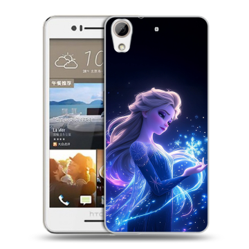Пластиковый чехол на HTC Desire 728 с принтом Холодное сердце Frozen