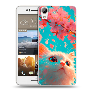 Пластиковый чехол на HTC Desire 728 с принтом Красивый кот Пластиковый чехол на HTC Desire 728 с принтом Красивый кот