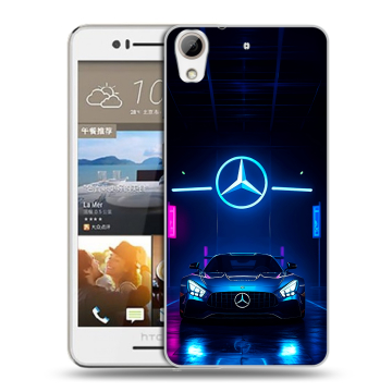 Пластиковый чехол на HTC Desire 728 с принтом Mercedes Мерседес