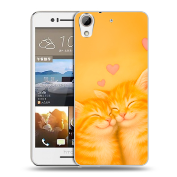 Пластиковый чехол на HTC Desire 728 с принтом Милые котята