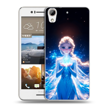 Пластиковый чехол на HTC Desire 728 с принтом Холодное сердце Frozen