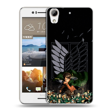 Пластиковый чехол на HTC Desire 728 с принтом Атака титанов
