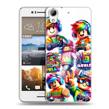 Пластиковый чехол на HTC Desire 728 с принтом Roblox Роблокс