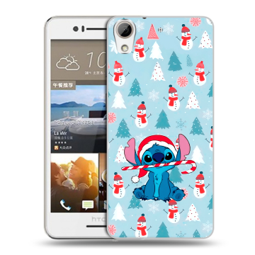 Пластиковый чехол на HTC Desire 728 с принтом Стич Новый год Пластиковый чехол на HTC Desire 728 с принтом Стич Новый год