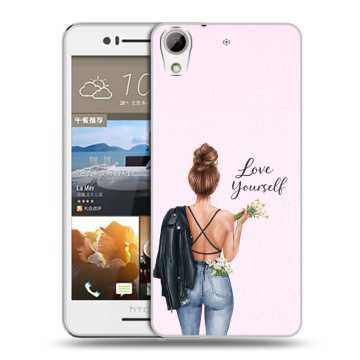 Пластиковый чехол на HTC Desire 728 с принтом женский