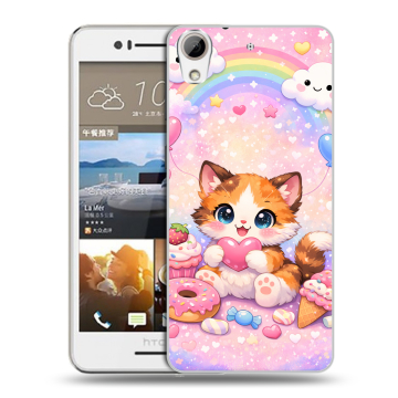 Пластиковый чехол на HTC Desire 728 с принтом для девочек