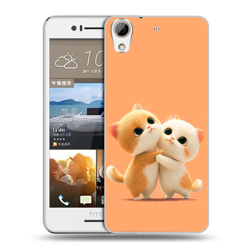 Пластиковый чехол на HTC Desire 728 с принтом Милые котики Пластиковый чехол на HTC Desire 728 с принтом Милые котики