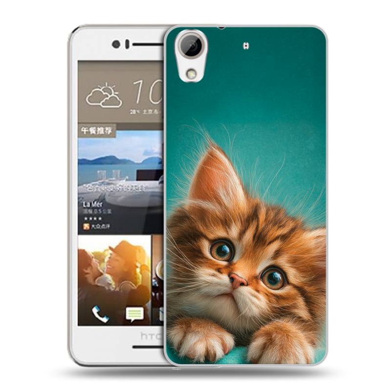 Пластиковый чехол на HTC Desire 728 с принтом котенок Пластиковый чехол на HTC Desire 728 с принтом котенок
