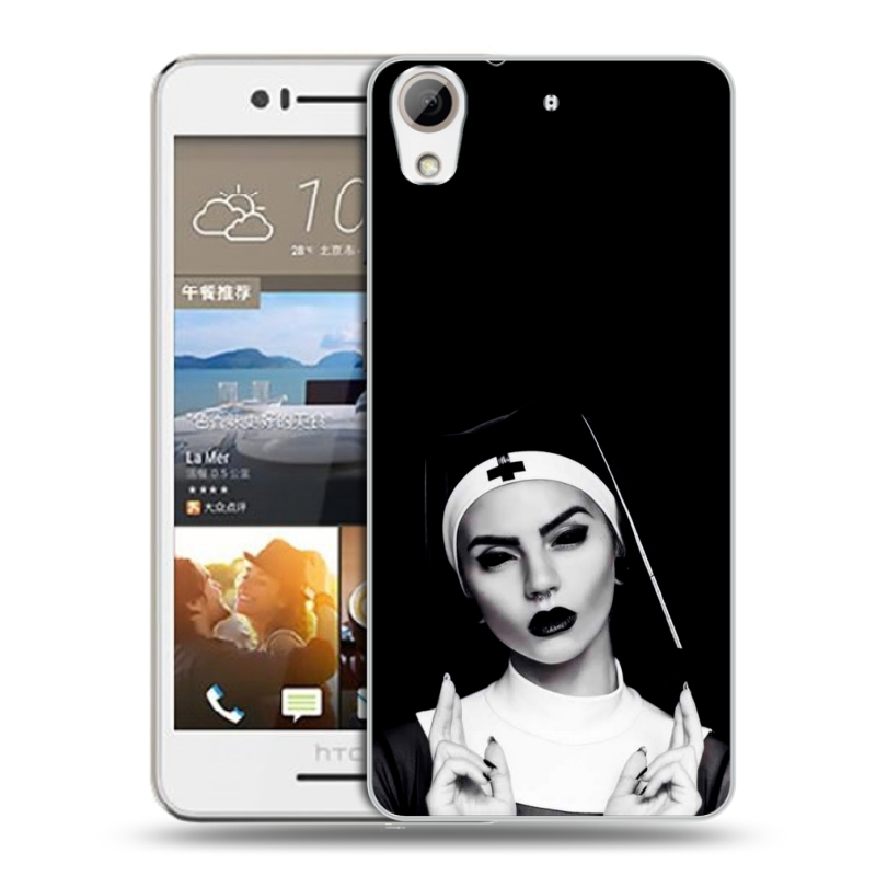 Пластиковый чехол на HTC Desire 728 с принтом монашка Пластиковый чехол на HTC Desire 728 с принтом монашка