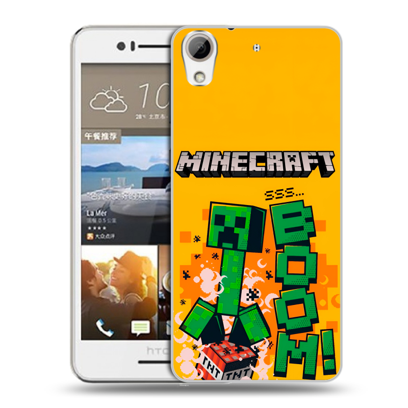Пластиковый чехол на HTC Desire 728 с принтом Майнкрафт Minecraft Пластиковый чехол на HTC Desire 728 с принтом Майнкрафт Minecraft