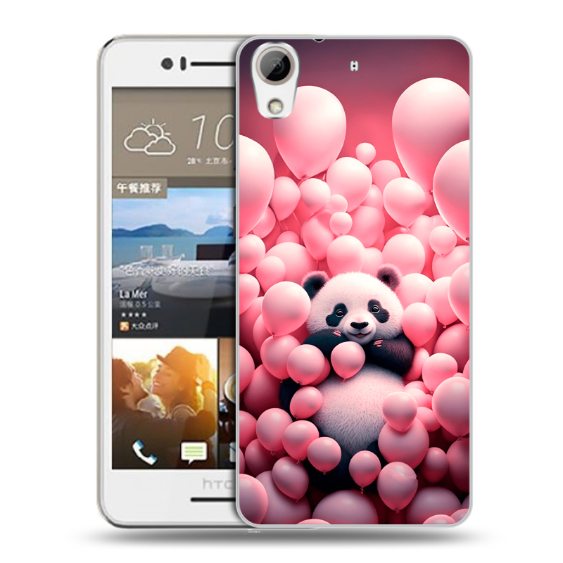 Пластиковый чехол на HTC Desire 728 с принтом Панда Пластиковый чехол на HTC Desire 728 с принтом Панда