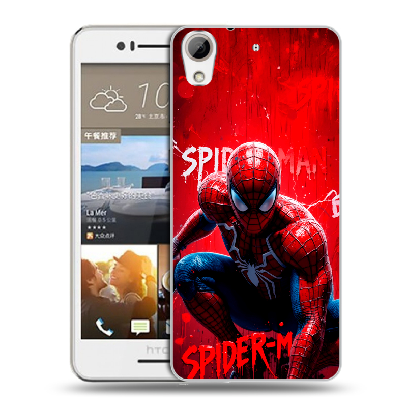 Пластиковый чехол на HTC Desire 728 с принтом Spiderman Человек паук Пластиковый чехол на HTC Desire 728 с принтом Spiderman Человек паук