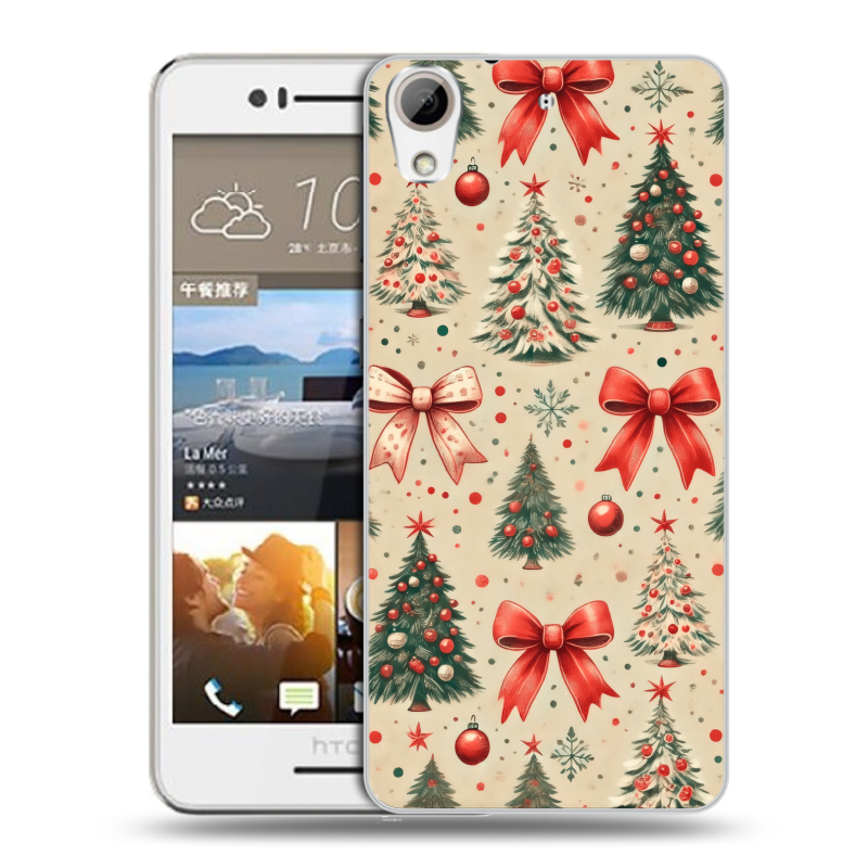 Пластиковый чехол на HTC Desire 728 с принтом Новый год Пластиковый чехол на HTC Desire 728 с принтом Новый год