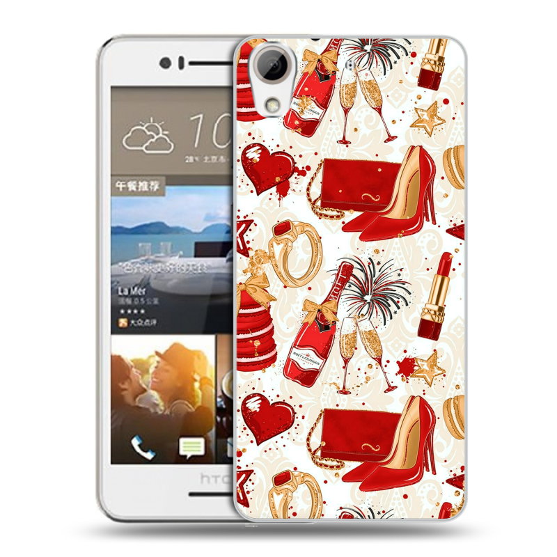 Пластиковый чехол на HTC Desire 728 с принтом Новый год Пластиковый чехол на HTC Desire 728 с принтом Новый год
