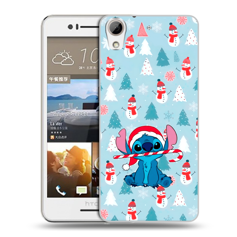 Пластиковый чехол на HTC Desire 728 с принтом Стич Новый год Пластиковый чехол на HTC Desire 728 с принтом Стич Новый год