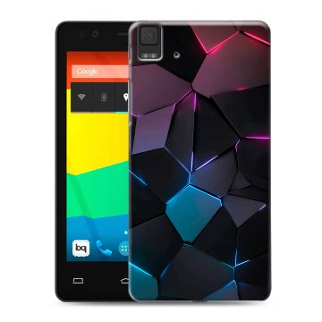 Силиконовый чехол на BQ Aquaris E4.5 с принтом Геометрия неона Силиконовый чехол на BQ Aquaris E4.5 с принтом Геометрия неона