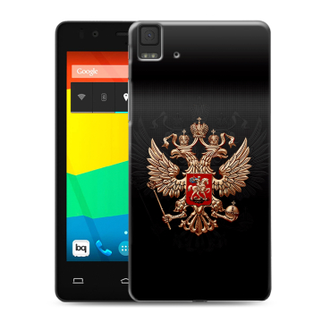 Силиконовый чехол на BQ Aquaris E4.5 с принтом Герб России Силиконовый чехол на BQ Aquaris E4.5 с принтом Герб России