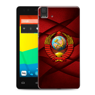 Силиконовый чехол на BQ Aquaris E4.5 с принтом Герб СССР Силиконовый чехол на BQ Aquaris E4.5 с принтом Герб СССР