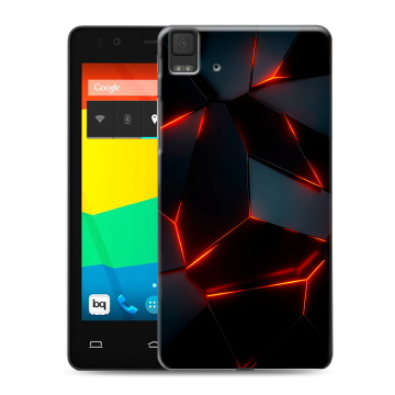 Силиконовый чехол на BQ Aquaris E4.5 с принтом Яркие абстракции Силиконовый чехол на BQ Aquaris E4.5 с принтом Яркие абстракции