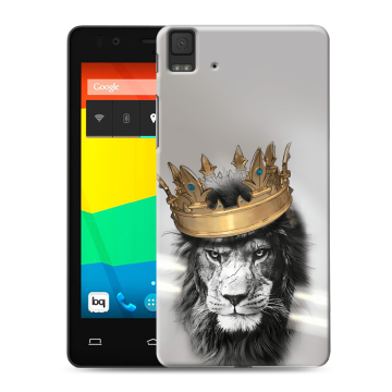 Силиконовый чехол на BQ Aquaris E4.5 с принтом Лев с короной Силиконовый чехол на BQ Aquaris E4.5 с принтом Лев с короной
