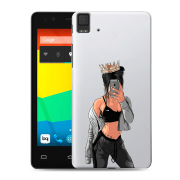 Силиконовый чехол на BQ Aquaris E4.5 с принтом Женские принты Силиконовый чехол на BQ Aquaris E4.5 с принтом Женские принты
