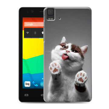Силиконовый чехол на BQ Aquaris E4.5 с принтом Коты Силиконовый чехол на BQ Aquaris E4.5 с принтом Коты