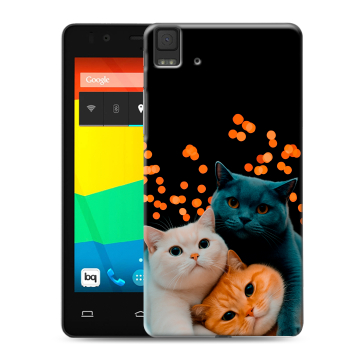 Силиконовый чехол на BQ Aquaris E4.5 с принтом Кошки Силиконовый чехол на BQ Aquaris E4.5 с принтом Кошки