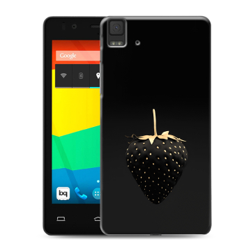 Силиконовый чехол на BQ Aquaris E4.5 с принтом Черная клубника Силиконовый чехол на BQ Aquaris E4.5 с принтом Черная клубника