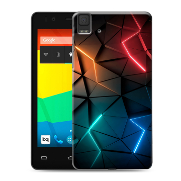 Силиконовый чехол на BQ Aquaris E4.5 с принтом Абстракция неон Силиконовый чехол на BQ Aquaris E4.5 с принтом Абстракция неон