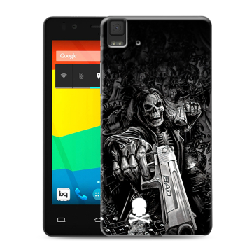 Силиконовый чехол на BQ Aquaris E4.5 с принтом Скелет Силиконовый чехол на BQ Aquaris E4.5 с принтом Скелет