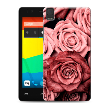 Силиконовый чехол на BQ Aquaris E4.5 с принтом Цветы розы Силиконовый чехол на BQ Aquaris E4.5 с принтом Цветы розы