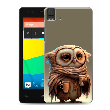 Силиконовый чехол на BQ Aquaris E4.5 с принтом Сова Силиконовый чехол на BQ Aquaris E4.5 с принтом Сова