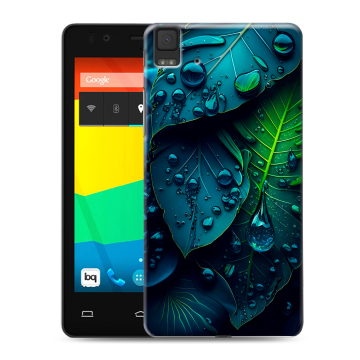 Силиконовый чехол на BQ Aquaris E4.5 с принтом Листья Силиконовый чехол на BQ Aquaris E4.5 с принтом Листья