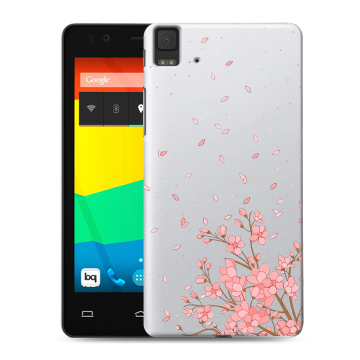 Силиконовый чехол на BQ Aquaris E4.5 с принтом Ветка сакуры