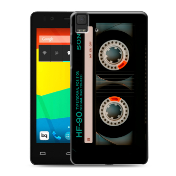 Силиконовый чехол на BQ Aquaris E4.5 с принтом Кассета