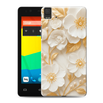 Силиконовый чехол на BQ Aquaris E4.5 с принтом Цветы