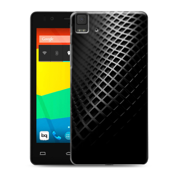 Силиконовый чехол на BQ Aquaris E4.5 с принтом Текстура металла