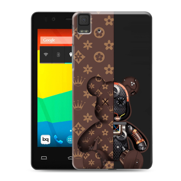 Силиконовый чехол на BQ Aquaris E4.5 с принтом Луи робот