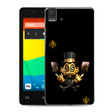 Силиконовый чехол на BQ Aquaris E4.5 с принтом Золотой скрудж макдак