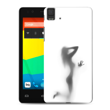 Силиконовый чехол на BQ Aquaris E4.5 с принтом Силуэт