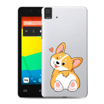 Силиконовый чехол на BQ Aquaris E4.5 с принтом Корги