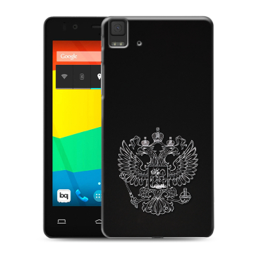 Силиконовый чехол на BQ Aquaris E4.5 с принтом Герб России