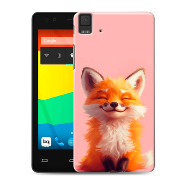 Силиконовый чехол на BQ Aquaris E4.5 с принтом милая лиса