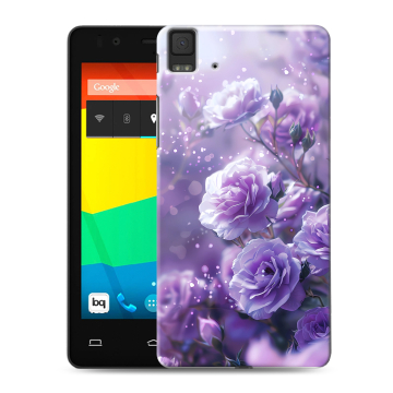 Силиконовый чехол на BQ Aquaris E4.5 с принтом Розы цветы