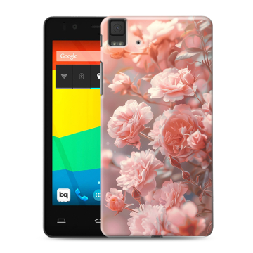 Силиконовый чехол на BQ Aquaris E4.5 с принтом Розовые розы