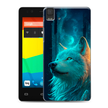 Силиконовый чехол на BQ Aquaris E4.5 с принтом бабочки саккура